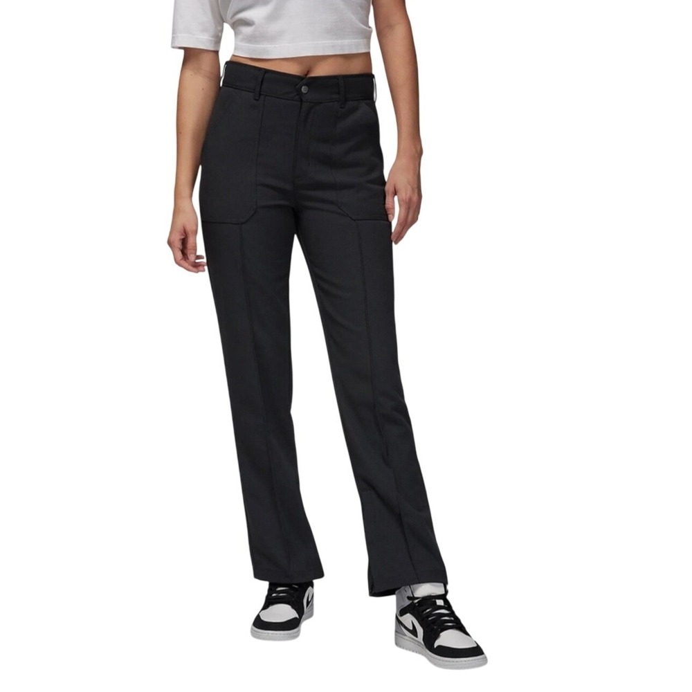 Jordan‎ Flight Woven Pants Black Straight Leg Trousers DQ4613-010 Womens